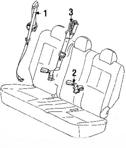 Chevrolet gm oem 89022938 rear seat belts-buckle