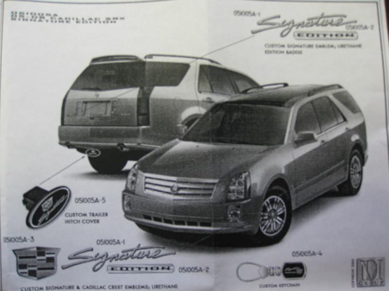 2005-2006 cadillac srx signature edition graphics kit  gm oem 051005a