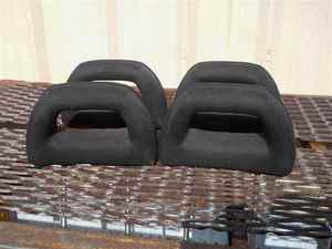 Volkswagen beetle black cloth headrest set w holes oem