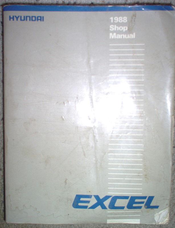 1988 hyundai excel service shop repair manual 88 oem