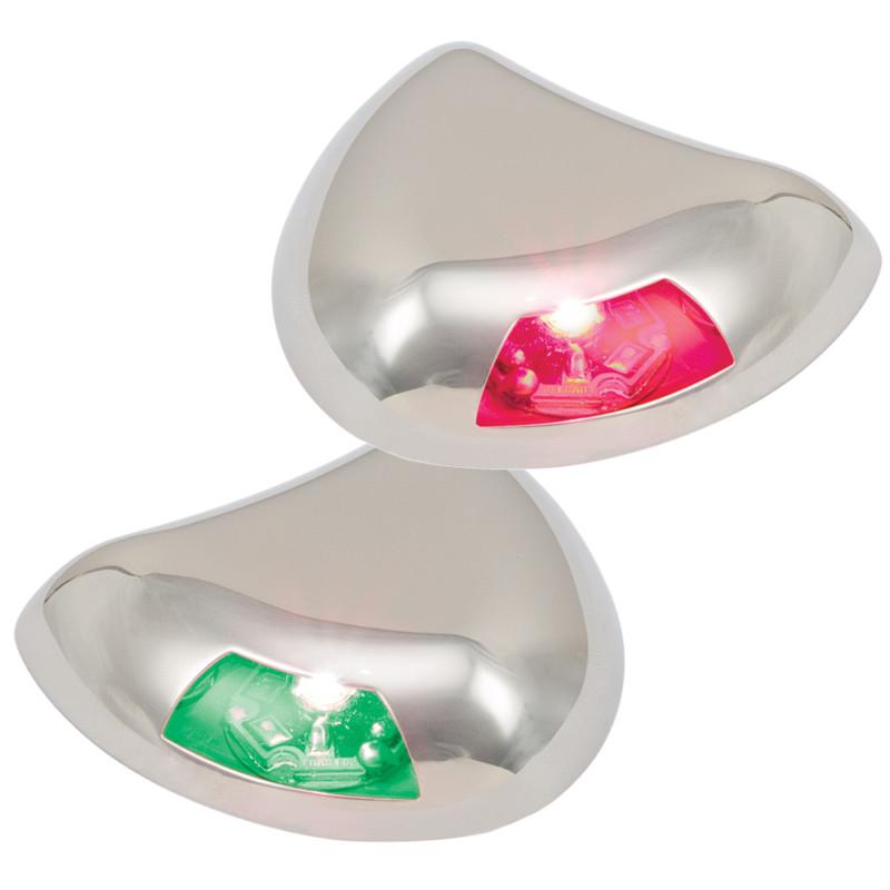 Perko stealth series led side lights - horizontal mount - red/green 0616dp2sts