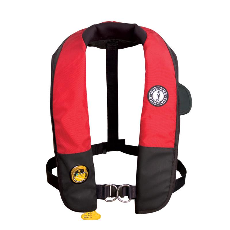 Mustang deluxe auto hydrostatic inflatable pfd w/harness universal md3184-u-rd/b