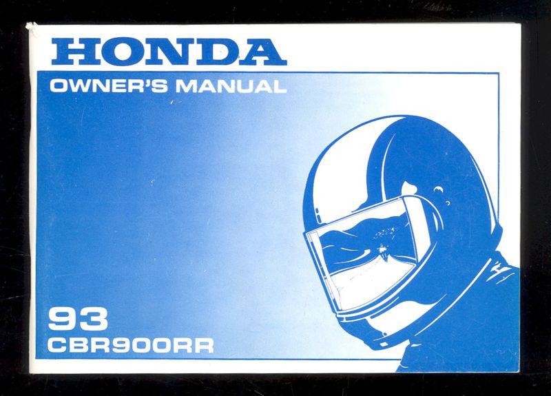 1993 honda cbr900rr owner`s manual 