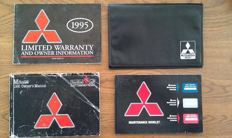 1995 mitsubishi mirage owners manual and owner's manual case