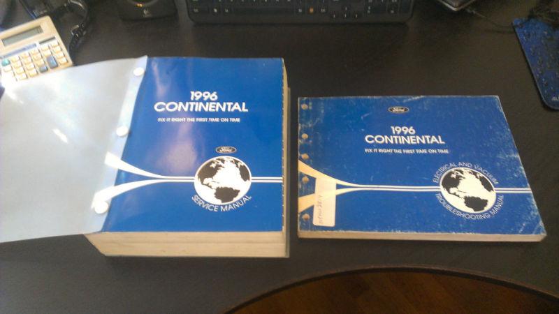 1996 lincoln continental oem ford factory service manual set of 2 - fcs-12169-96