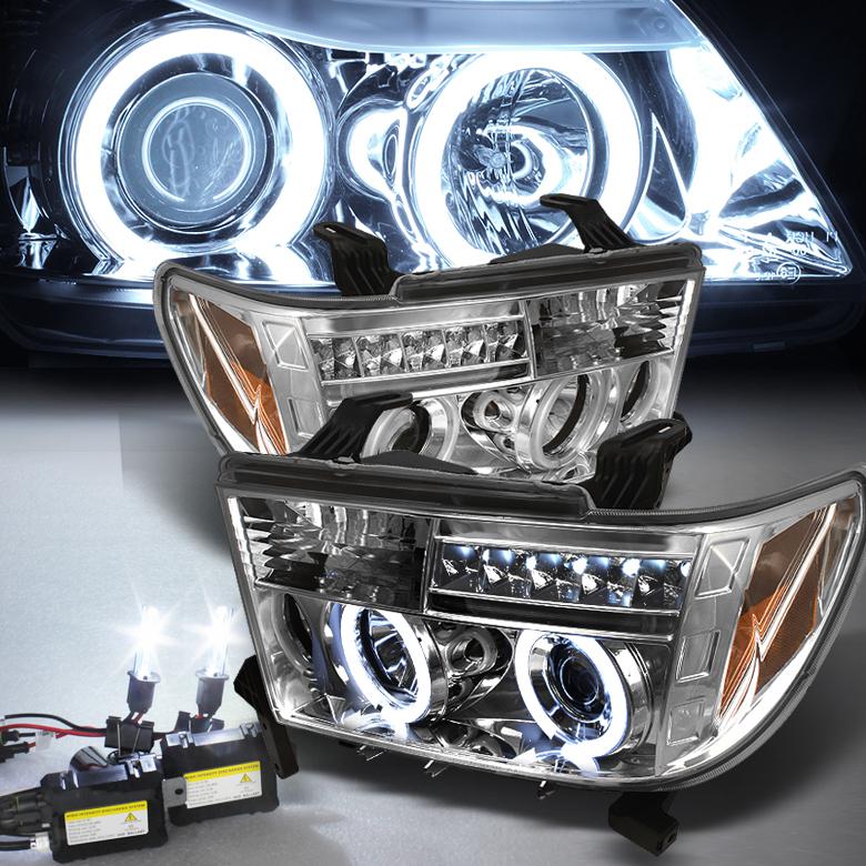 4300k hid kit + 07-13 tundra, 08-11 sequoia ccfl halo projector headlights w/led