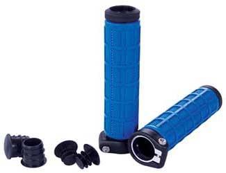 Fly racing blue  pwc atv locking grips 4 5/8 inches long for thumb throttles