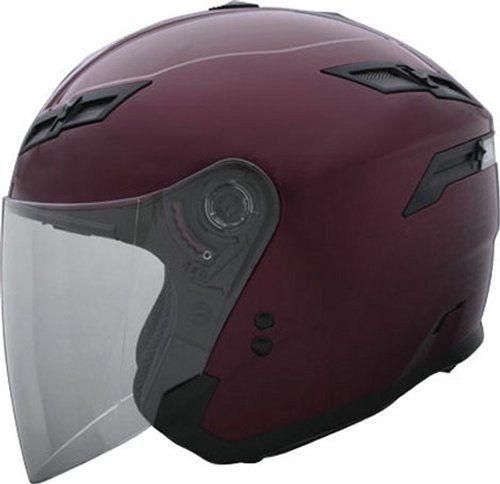 Gmax gm67 open face helmet wine red m/medium