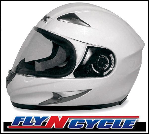 Afx fx-90 solid pearl white small full face motorcycle helmet dot ece