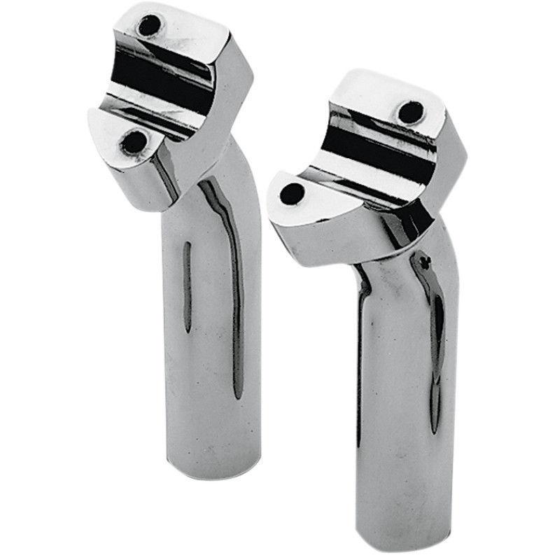 1 1/4" buffalo handlebar risers for harley davidson 5 1/2" tall - chrome