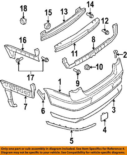 Volkswagen oem 3c5807459b2zz rear bumper-cover molding