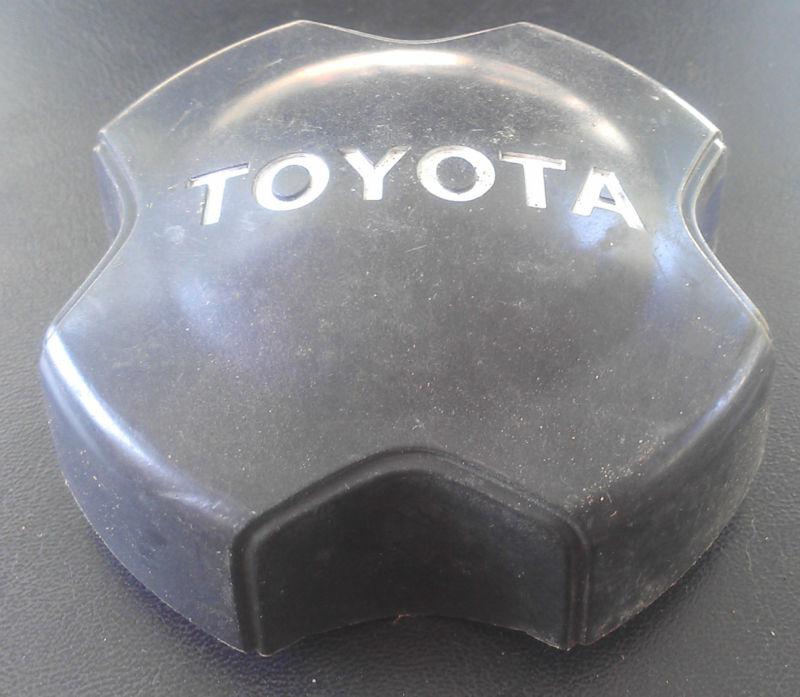 (1) toyota tercel corolla hubcap wheel center cap 4 lug steel cover black oem oe