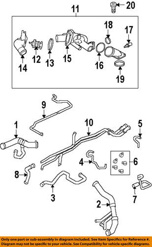 Jaguar oem aj811761 engine coolant hose/cooling system misc