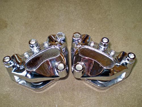 Harley davidson oem chrome front. dual disc calipers, l/r,00-07 , nr