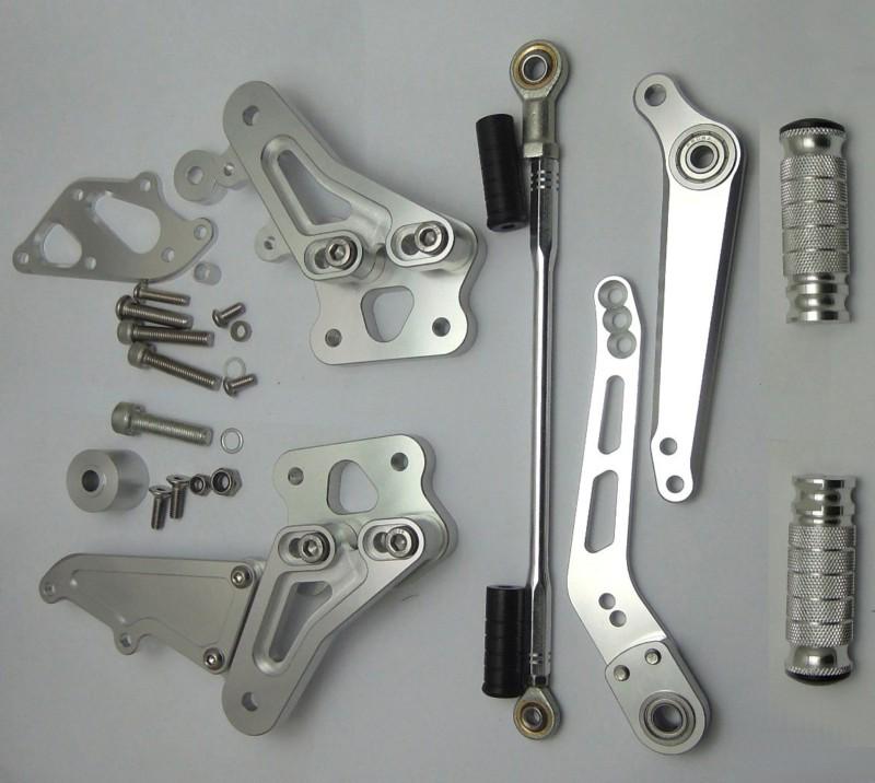 Suzuki gsxr 600 750 06 10 silver rear set foot pegs l&r forward controls suzuki