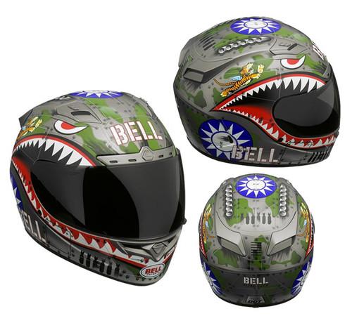 Bell helmet vortex flying tiger motorcycle full face helmet large