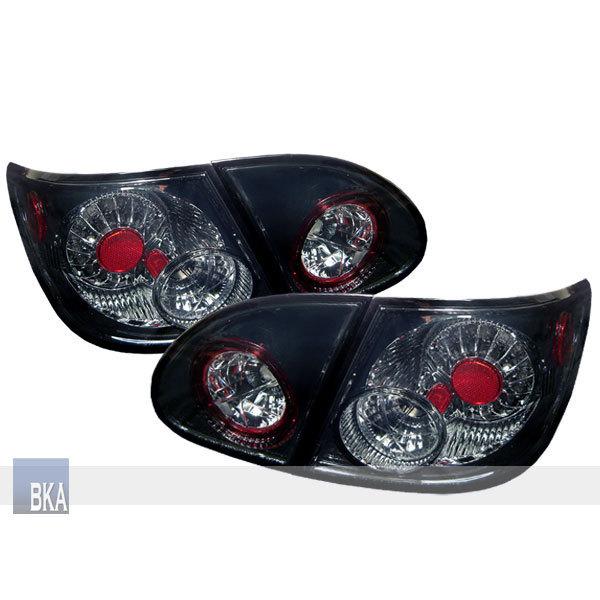 Smoke lens led tail lights lamps for toyota corolla 03-08