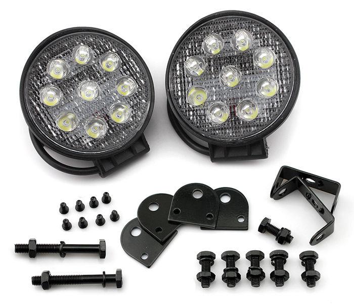 2pcs 27w spot beam led work offroads lamp light truck boat 12v 24v 4wd 4x4