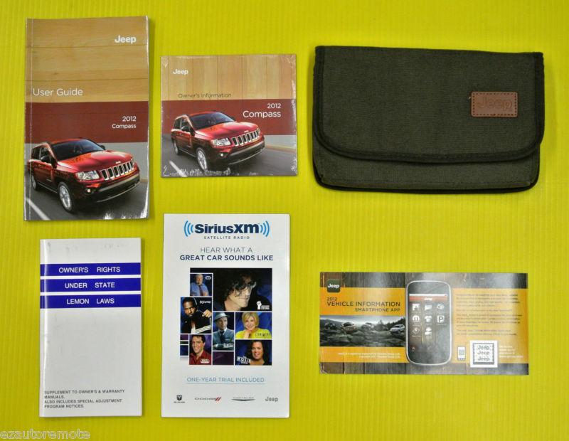 Compass suv 12 2012 jeep owners owner's manual set w/ case all models 4x4 4x2