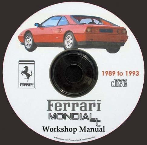 Ferrari mondial t workshop parts and service manual