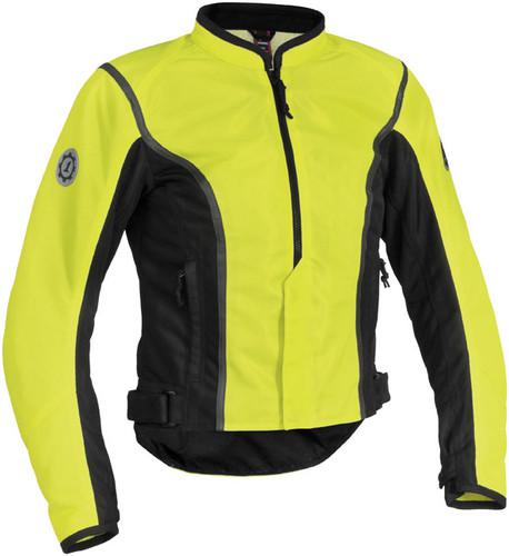 New firstgear women's contour womens mesh jacket, dayglo, large/lg