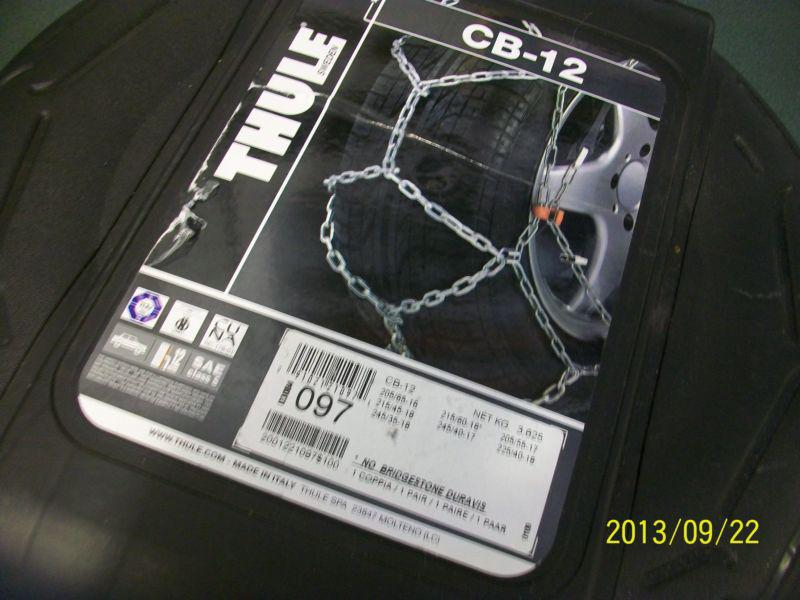 Thule, cb-12 tire chains kit, brand new, never used, box opened for pics