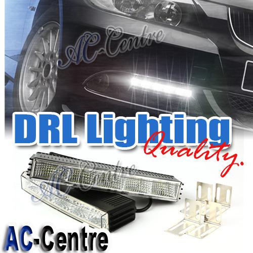 White 10 led drl daytime running light kit honda odyssey stream edix jazz fit