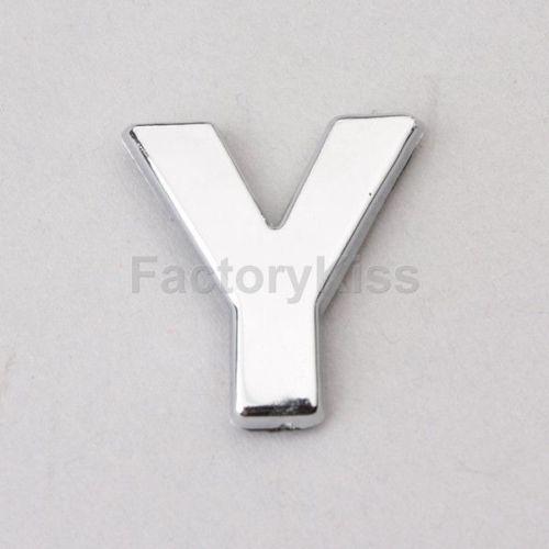 Gau new chrome letter alphabets 3d car badge sticker decal emblem trunk side y