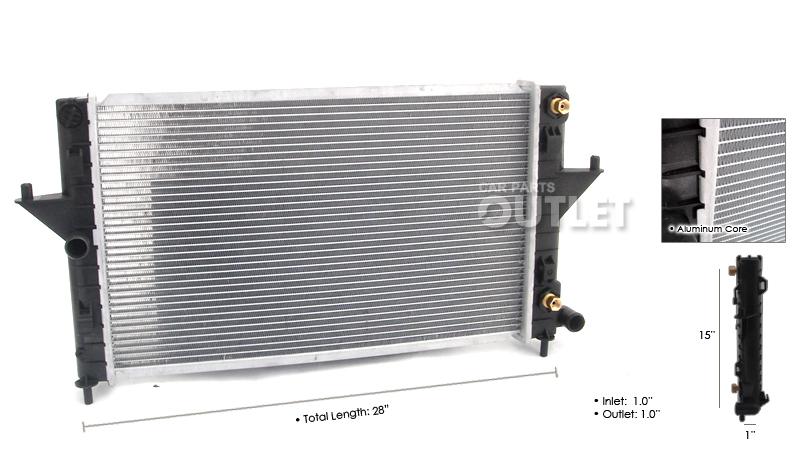 1994-2002 saturn sl sc 1 2 radiator 1.9l 94 95-02 s series new auto 1 row a/t at