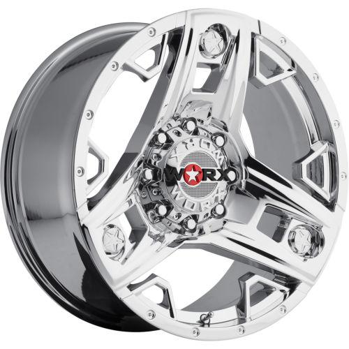 17x9 chrome worx triad 801 8x6.5 +12 wheels nitto terra grappler lt265/70r17