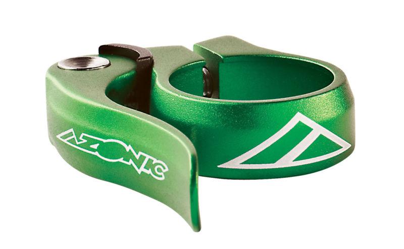 New oneal-mx/azonic quick release 7075 aluminum seat clamp, ano green, 31.8