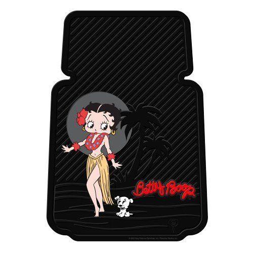 Betty boop aloha style universal-fit molded front floor mats - set of 2