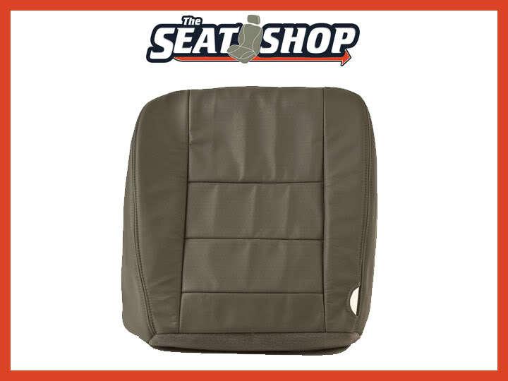 02 03 04 05 06 ford f250/350 med flint leather seat cover perforated lh bottom