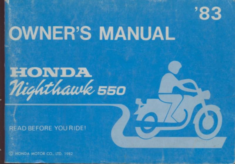 1983 honda nighthawk 650 owner's manual