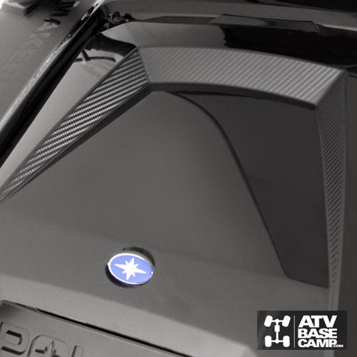 Polaris ranger rzr hood scoop overlay - carbon fiber vinyl - reacts to light!