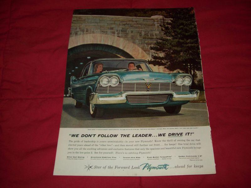 1958 plymouth car ad