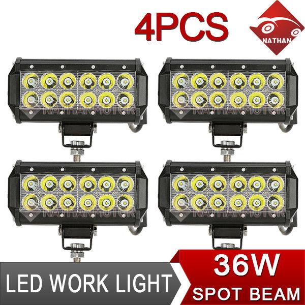 4pcs 36w cree led work light offroad 4x4 suv wagon vehicle mine spot beam lamp