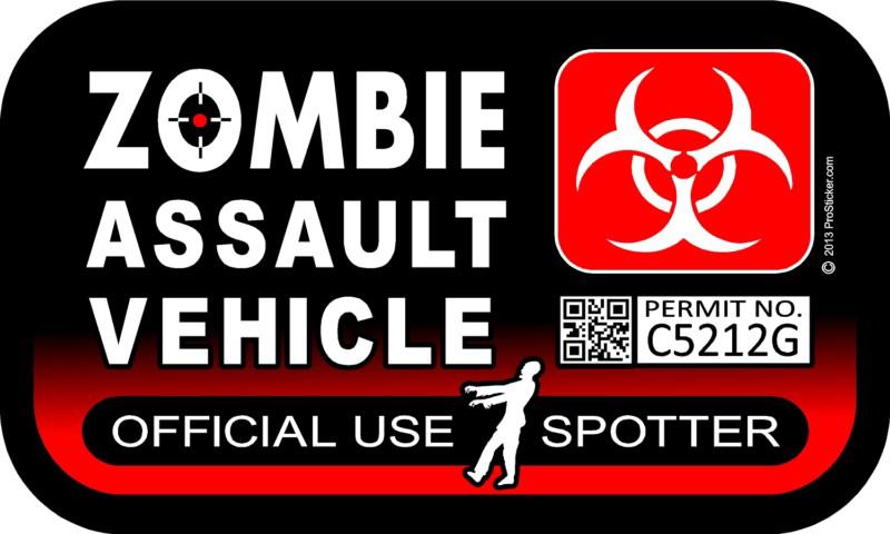 1 - 3" x 5" assualt vehicle official use spotter decal sticker window car 1282