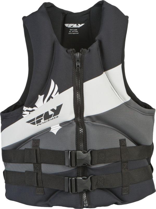 Fly racing neoprene life vest gray/black small 32-36in. 98722766 sm blk