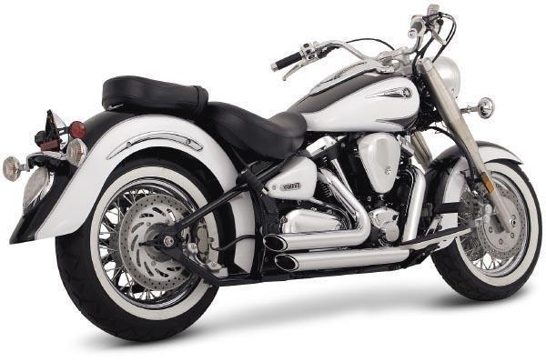 Vance & hines exhaust shortshots staggered chr yamaha road star 1600 1999-2003