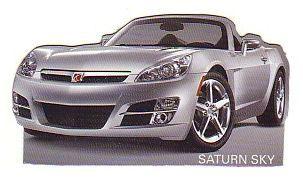 2007 2008 2009 saturn sky dealership promotional magnet - rarer than  a brochure