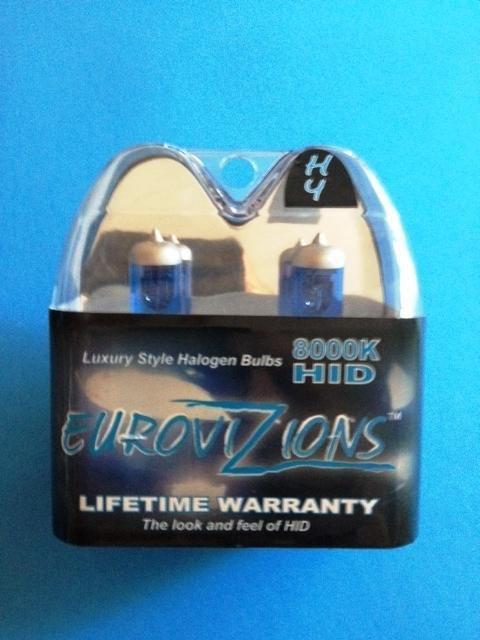 White/blue tint h4 9003 xenon hid look high/low beam headlights bulbs 8000k new!