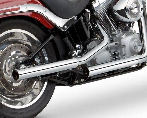 Vance & hines straightshots hs muffler chrome harley-davidson fxstb 2007-2010