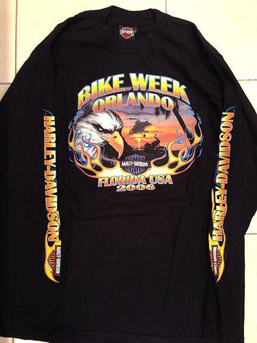 Harley davidson long sleeve t shirt l bike week orlando florida usa 2006 