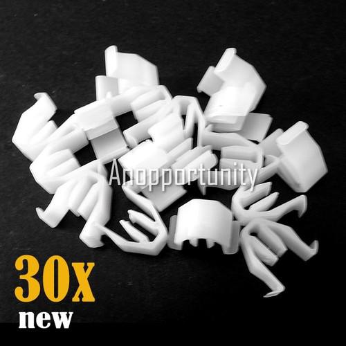 30x set chevrolet equinox 05-09 front grille moulding clips gm 5482087