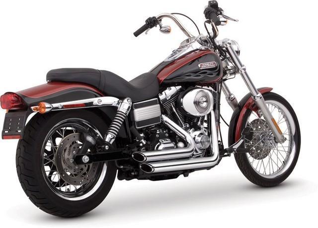 Vance & hines exhaust shortshots staggered for harley dyna