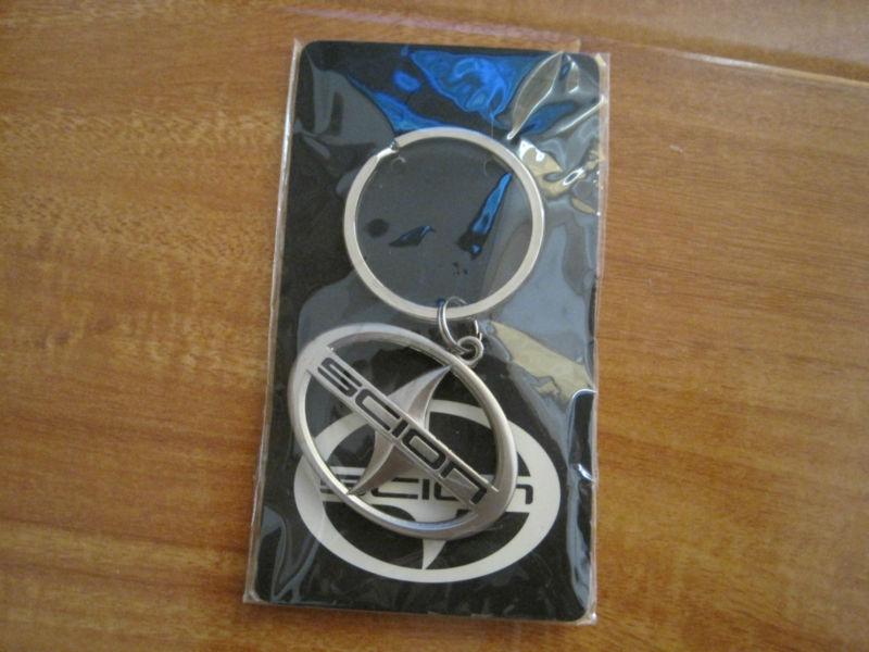 Scion silver pewter keychain new key ring fob toyota xa xb xd tc iq car