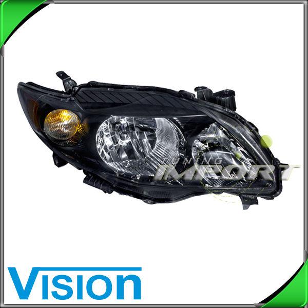 Passenger right side headlight lamp assembly new 2009-2010 toyota corolla s xrs