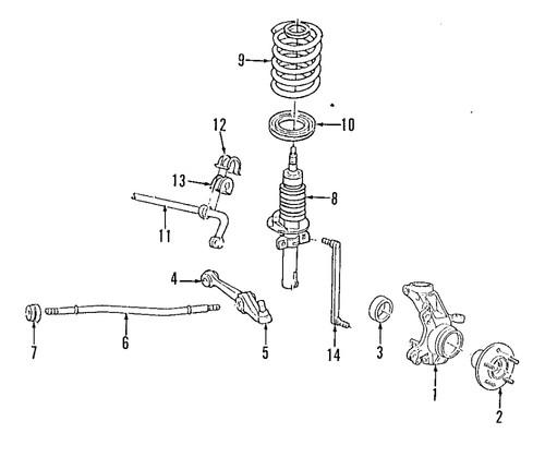 Ford oem f58z3c078a front suspension-insulator