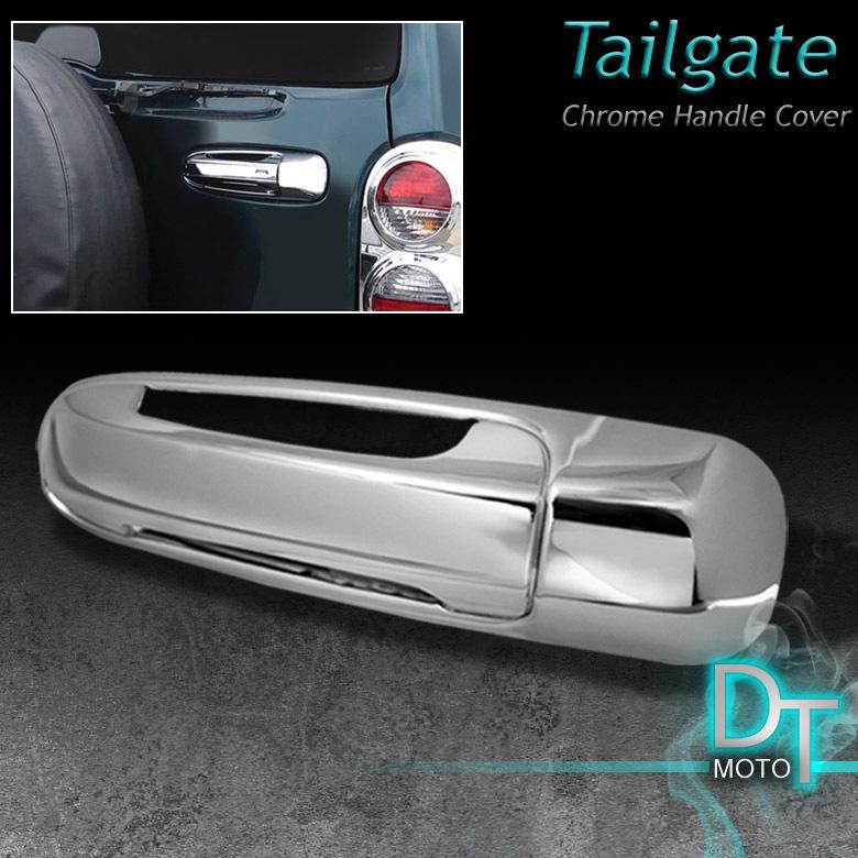 02-07 jeep liberty chrome tailgate tail gate door handle rear cover covers